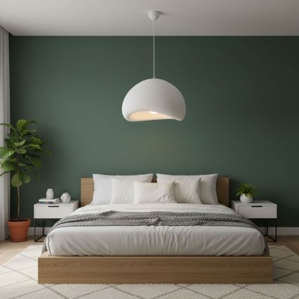 Brilagi - WABI SABI Cable Pendant Lamp 1xE27/40W/230V Ø 50 cm White