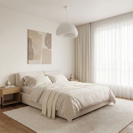 Brilagi - WABI SABI Cable Pendant Lamp 1xE27/40W/230V Ø 50 cm White