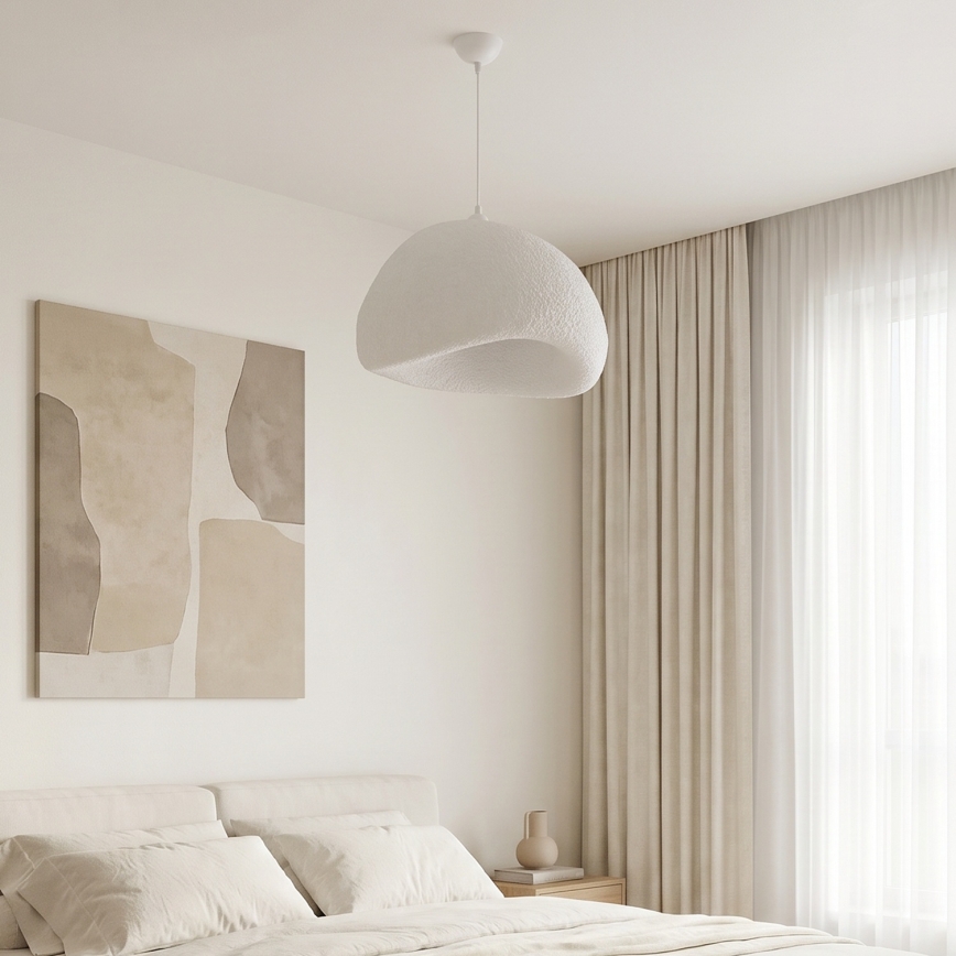 Brilagi - WABI SABI Cable Pendant Lamp 1xE27/40W/230V Ø 50 cm White