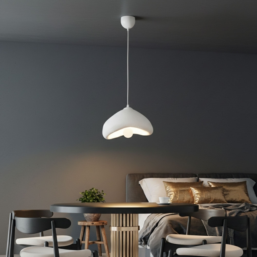 Brilagi - WABI SABI Cable Pendant Light 1xE27/40W/230V, Ø 30 cm, White