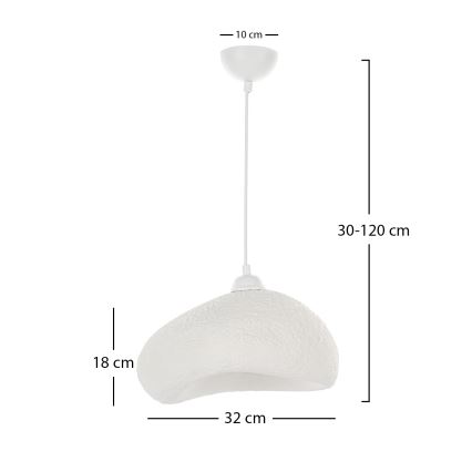 Brilagi - WABI SABI cable pendant light 1xE27/40W/230V, Ø 32 cm, white