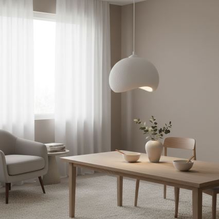 Brilagi - WABI SABI Cable Pendant Light 1xE27/40W/230V, Ø 34 cm, White