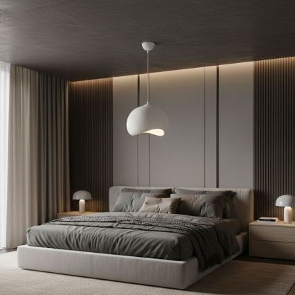 Brilagi - WABI SABI Cable Pendant Light 1xE27/40W/230V, Ø 34 cm, White