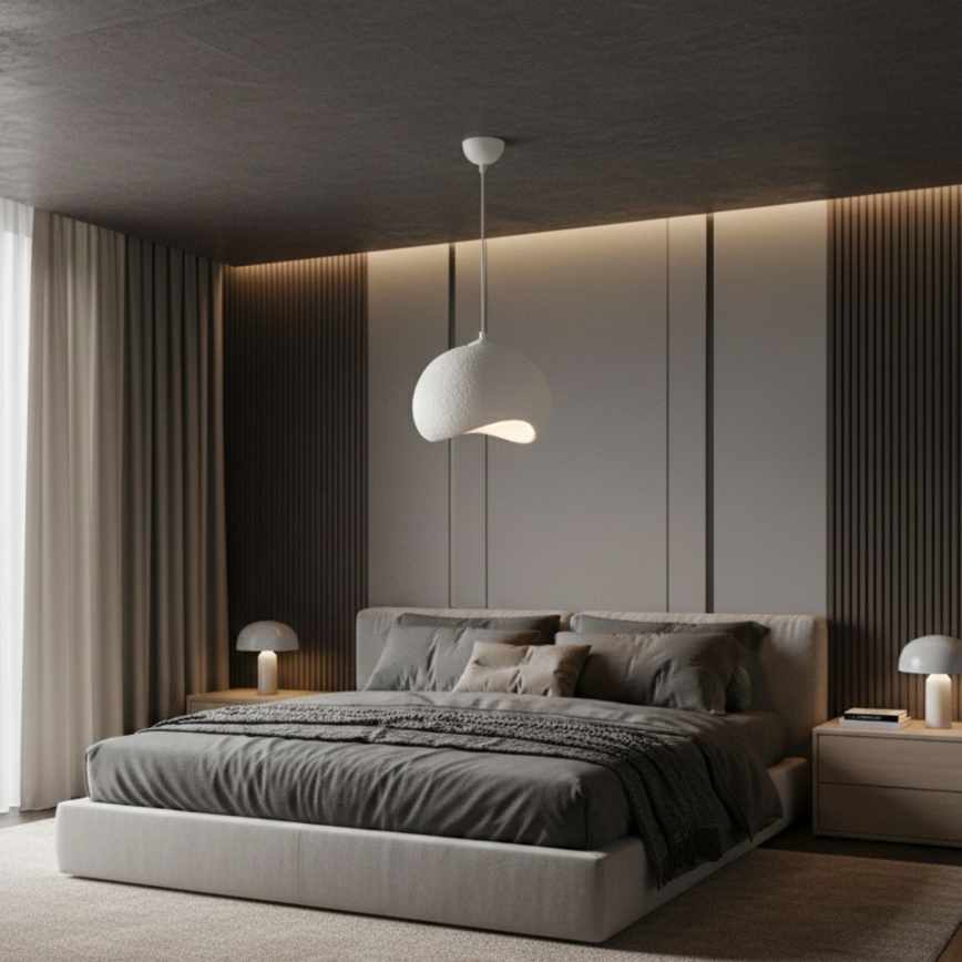 Brilagi - WABI SABI Cable Pendant Light 1xE27/40W/230V, Ø 34 cm, White