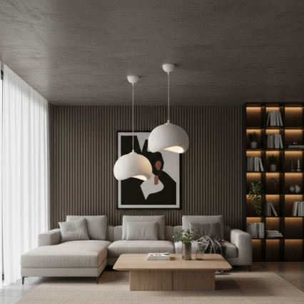 Brilagi - WABI SABI Cable Pendant Light 1xE27/40W/230V, Ø 34 cm, White