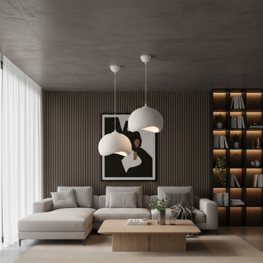 Brilagi - WABI SABI Cable Pendant Light 1xE27/40W/230V, Ø 34 cm, White