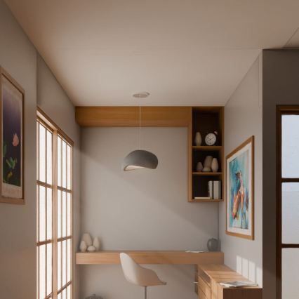 Brilagi - WABI SABI Cable Pendant Light 1xE27/40W/230V Ø 35 cm, grey