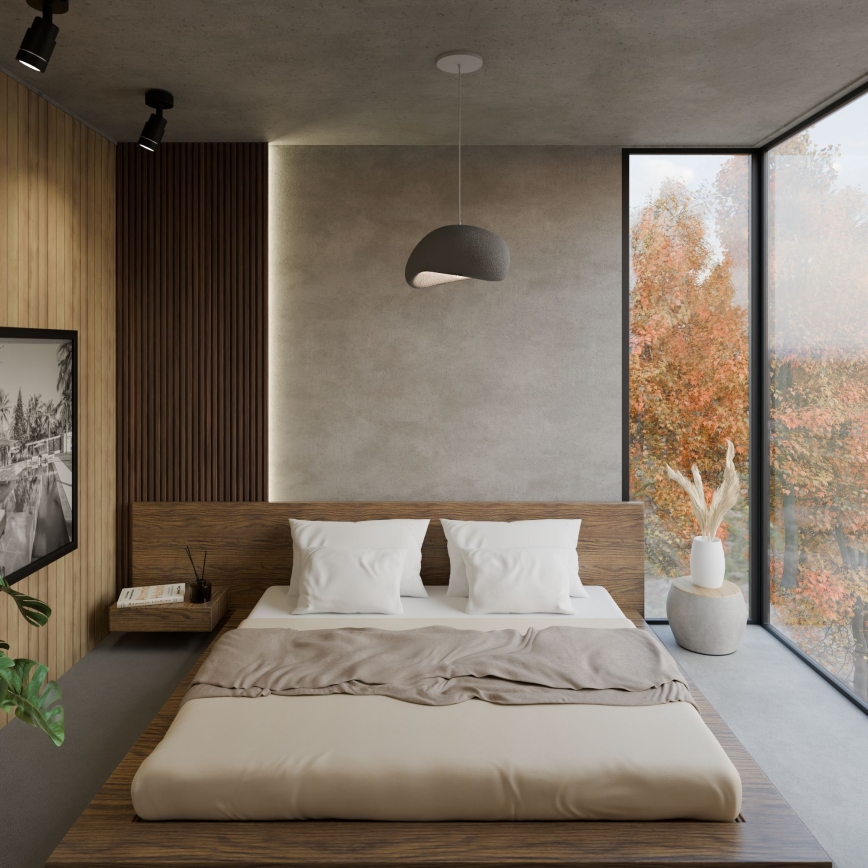 Brilagi - WABI SABI Cable Pendant Light 1xE27/40W/230V Ø 35 cm, grey