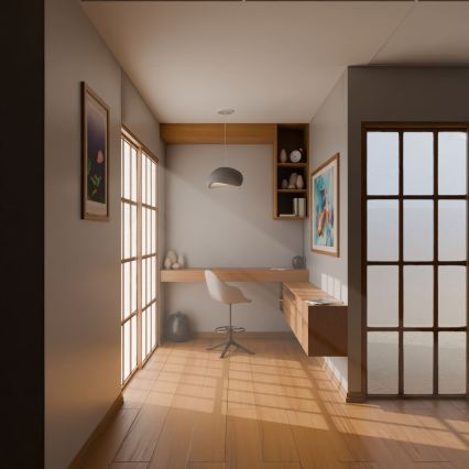 Brilagi - WABI SABI Cable Pendant Light 1xE27/40W/230V Ø 35 cm, grey