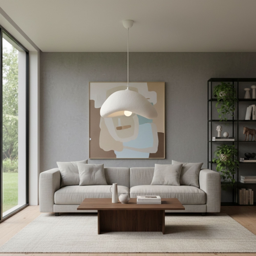 Brilagi - WABI SABI Cable Pendant Light 1xE27/40W/230V Ø 42 cm White