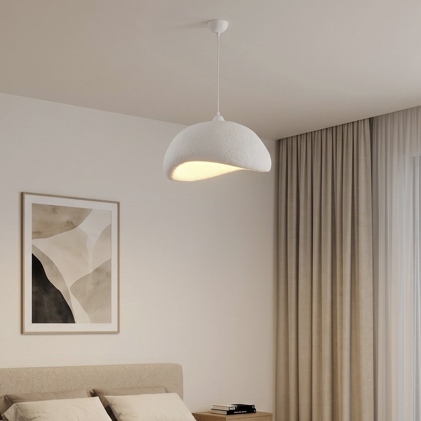 Brilagi - WABI SABI Cable Pendant Light 1xE27/40W/230V Ø 42 cm White