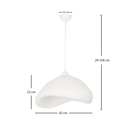 Brilagi - WABI SABI Cable Pendant Light 1xE27/40W/230V Ø 42 cm White