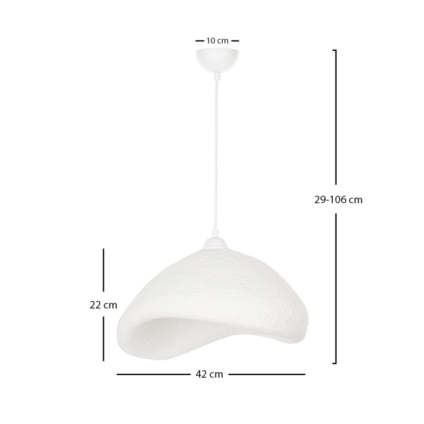 Brilagi - WABI SABI Cable Pendant Light 1xE27/40W/230V Ø 42 cm White