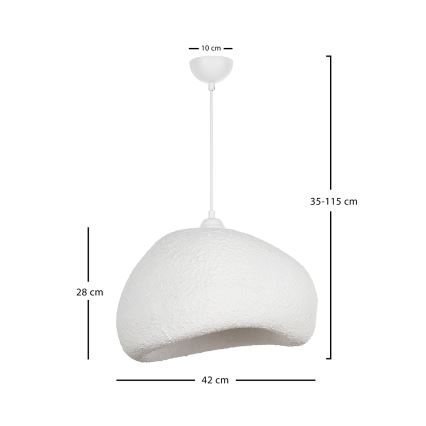 Brilagi - WABI SABI Cable Pendant Light, 1xE27/40W/230V, Ø 42 cm, White