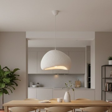 Brilagi - WABI SABI Cable Pendant Light 1xE27/40W/230V Ø 50 cm White