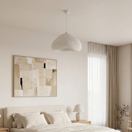 Brilagi - WABI SABI Cable Pendant Light 1xE27/40W/230V Ø 50 cm White