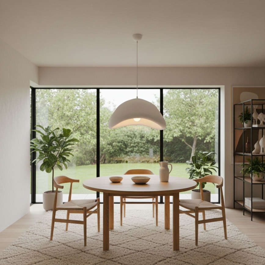 Brilagi - WABI SABI Cable Pendant Light 1xE27/40W/230V, Ø 52 cm, White