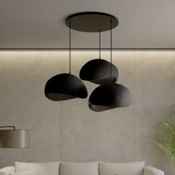 Brilagi - WABI SABI Cable Pendant Light 3xE27/40W/230V Ø 60 cm Black