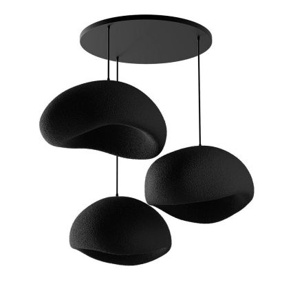 Brilagi - WABI SABI Cable Pendant Light 3xE27/40W/230V Ø 60 cm Black