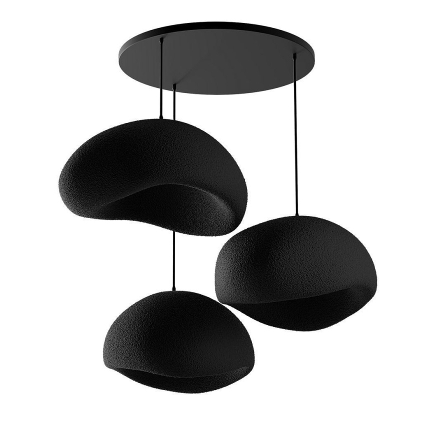 Brilagi - WABI SABI Cable Pendant Light 3xE27/40W/230V Ø 60 cm Black