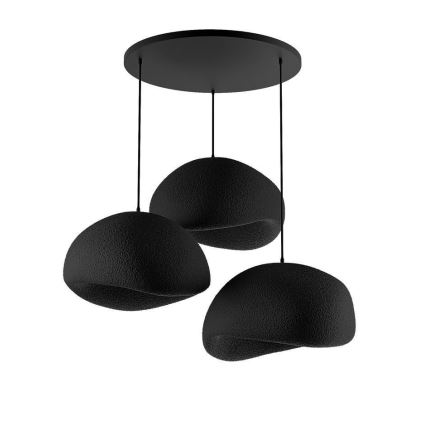Brilagi - WABI SABI Cable Pendant Light 3xE27/40W/230V Ø 60 cm Black