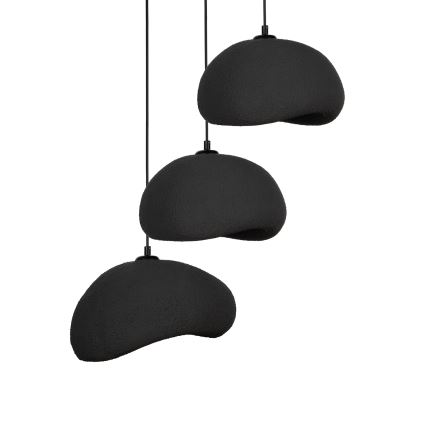 Brilagi - WABI SABI Cable Pendant Light 3xE27/40W/230V Ø 60 cm Black