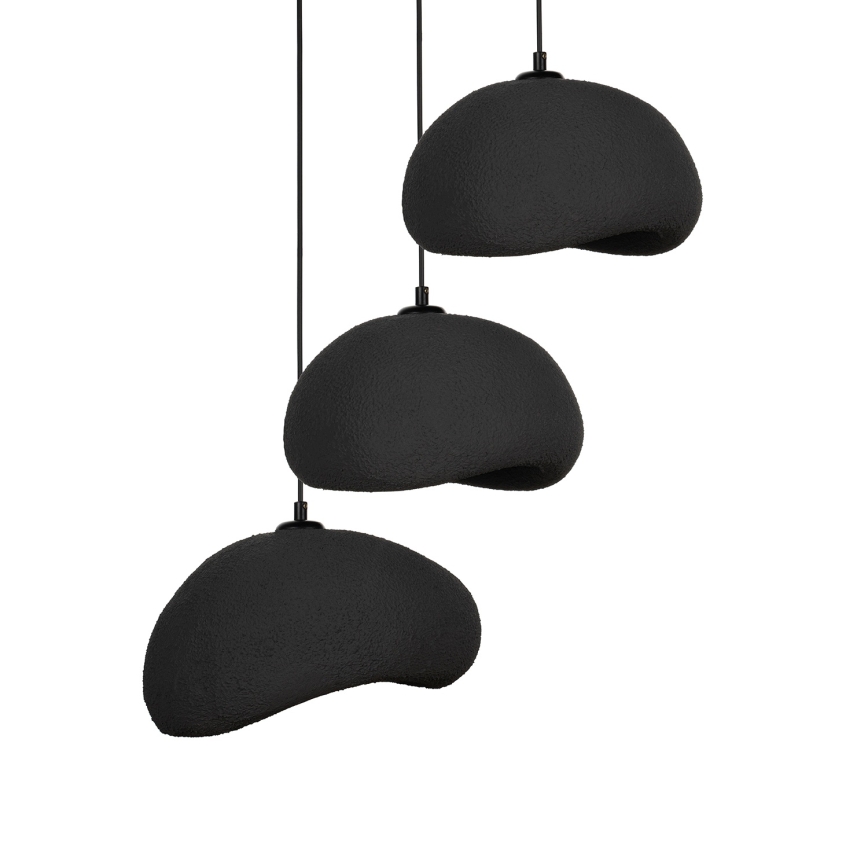 Brilagi - WABI SABI Cable Pendant Light 3xE27/40W/230V Ø 60 cm Black