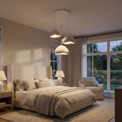 Brilagi - WABI SABI Cable Pendant Light 3xE27/40W/230V, Ø 82 cm, White