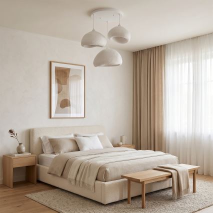 Brilagi - WABI SABI Cable Pendant Light 3xE27/40W/230V, Ø 82 cm, White