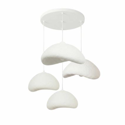 Brilagi - WABI SABI Cable Pendant Light 4xE27/40W/230V Ø 90 cm White
