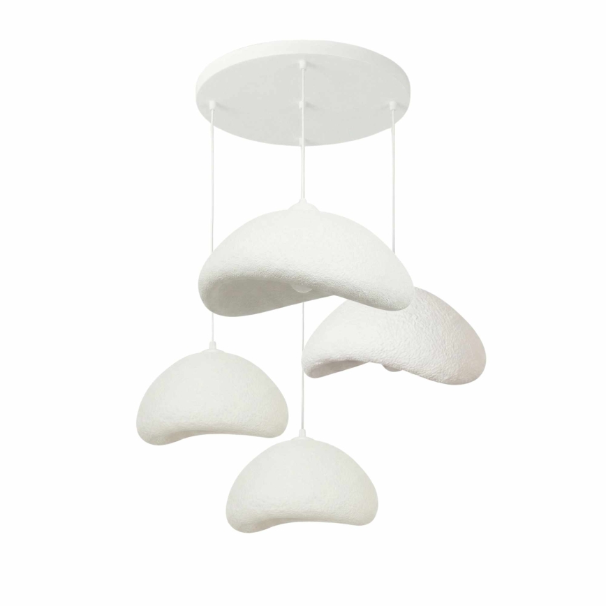 Brilagi - WABI SABI Cable Pendant Light 4xE27/40W/230V Ø 90 cm White
