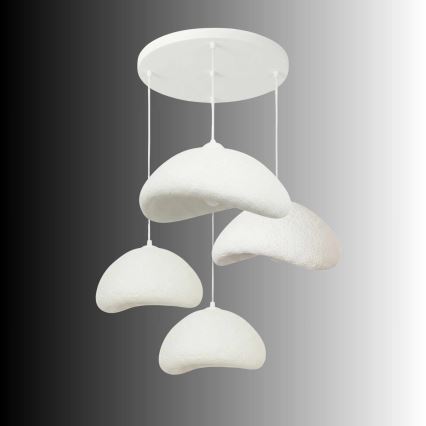 Brilagi - WABI SABI Cable Pendant Light 4xE27/40W/230V Ø 90 cm White