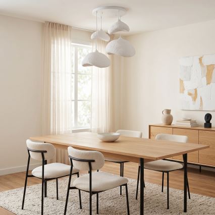 Brilagi - WABI SABI Cable Pendant Light 4xE27/40W/230V Ø 90 cm White