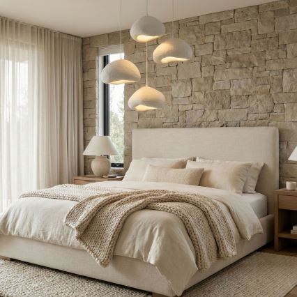 Brilagi - WABI SABI cable pendant light 4xE27/40W/230V Ø 95 cm white