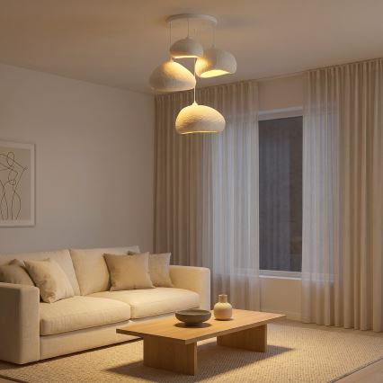 Brilagi - WABI SABI cable pendant light 4xE27/40W/230V Ø 95 cm white