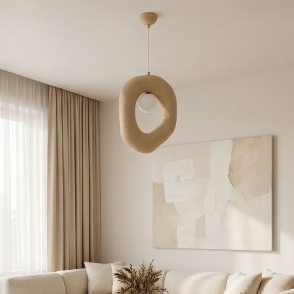 Brilagi - WABI SABI Cable-Suspended Pendant 1xE27/40W/230V, Cream