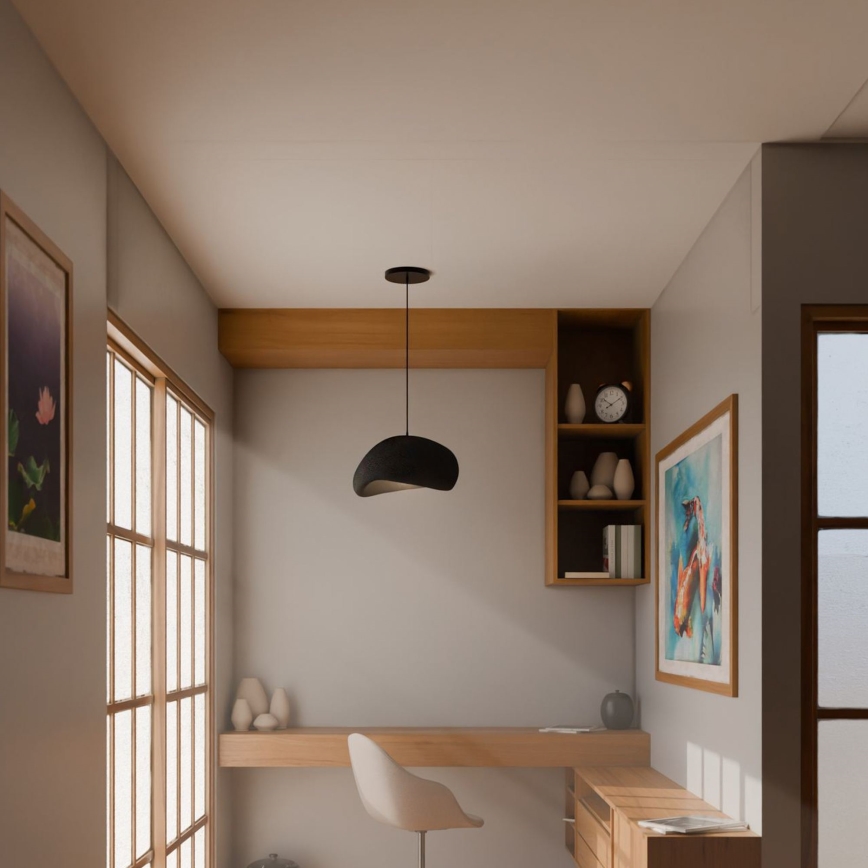 Brilagi - WABI SABI Cable-Suspended Pendant Lamp 1xE27/40W/230V Black