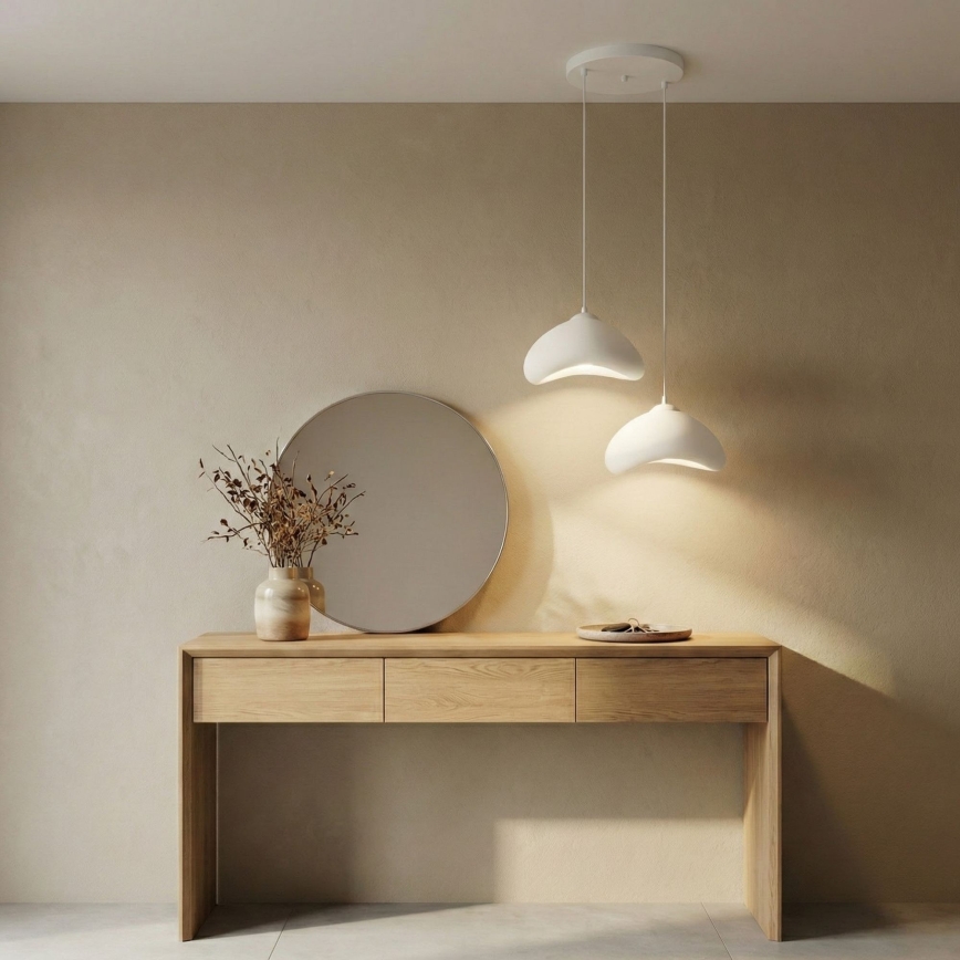 Brilagi - WABI SABI cable-suspended pendant light 2xE27/40W/230V, Ø 45 cm, white