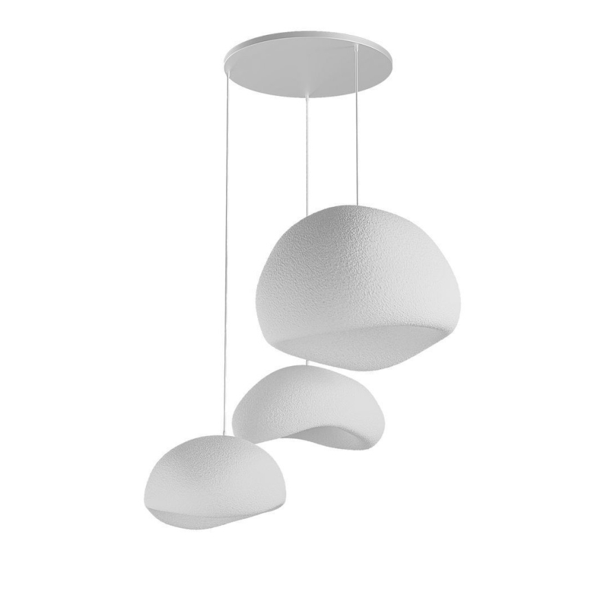 Brilagi - WABI SABI Cable-suspended Pendant Light 3xE27/40W/230V, Ø 76 cm, White