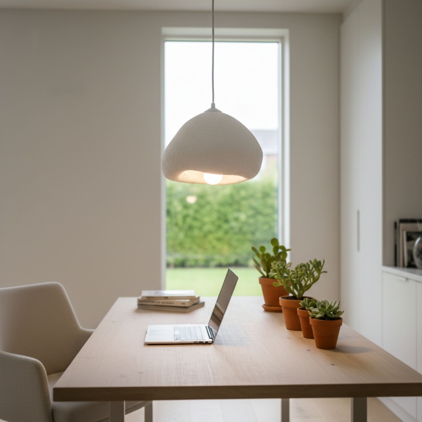 Brilagi - WABI SABI Cord Pendant Lamp 1xE27/40W/230V, Ø 32 cm, White