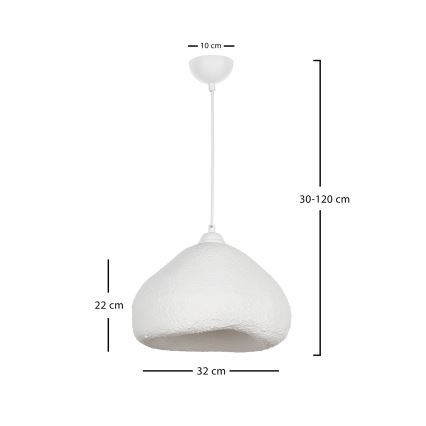 Brilagi - WABI SABI Cord Pendant Lamp 1xE27/40W/230V, Ø 32 cm, White