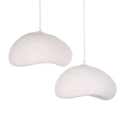 Brilagi - WABI SABI Cord Pendant Light 2x E27/40W/230V Ø 60 cm White