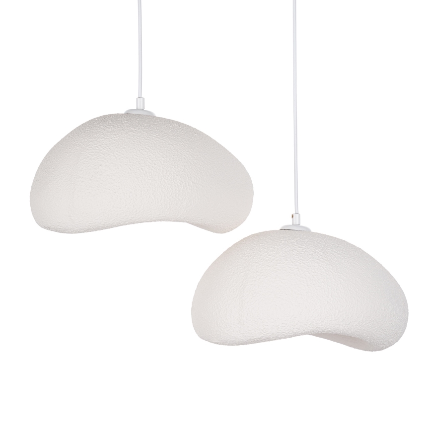 Brilagi - WABI SABI Cord Pendant Light 2x E27/40W/230V Ø 60 cm White