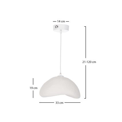 Brilagi - WABI SABI corded pendant light 1xE27/40W/230V Ø 33 cm white