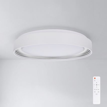 Brilagi - LED Dimmable Ceiling Light WALDO LED/48W/230V 3000-6500K Ø40 cm White/Silver + Remote Control