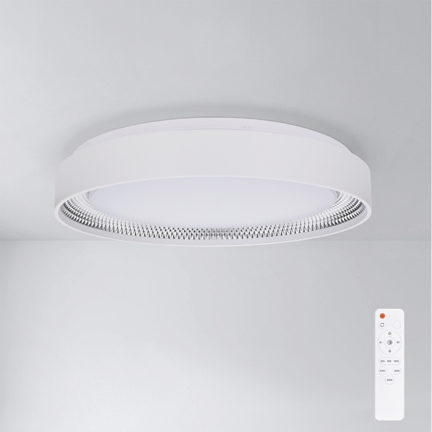 Brilagi - LED Dimmable Ceiling Light WALDO LED/48W/230V 3000-6500K Ø40 cm White/Silver + Remote Control