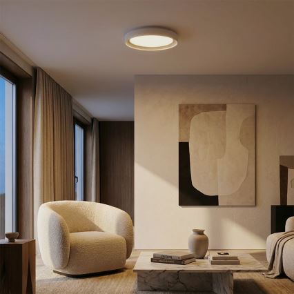 Brilagi - LED Dimmable Ceiling Light WALDO LED/48W/230V 3000-6500K Ø40 cm White/Silver + Remote Control