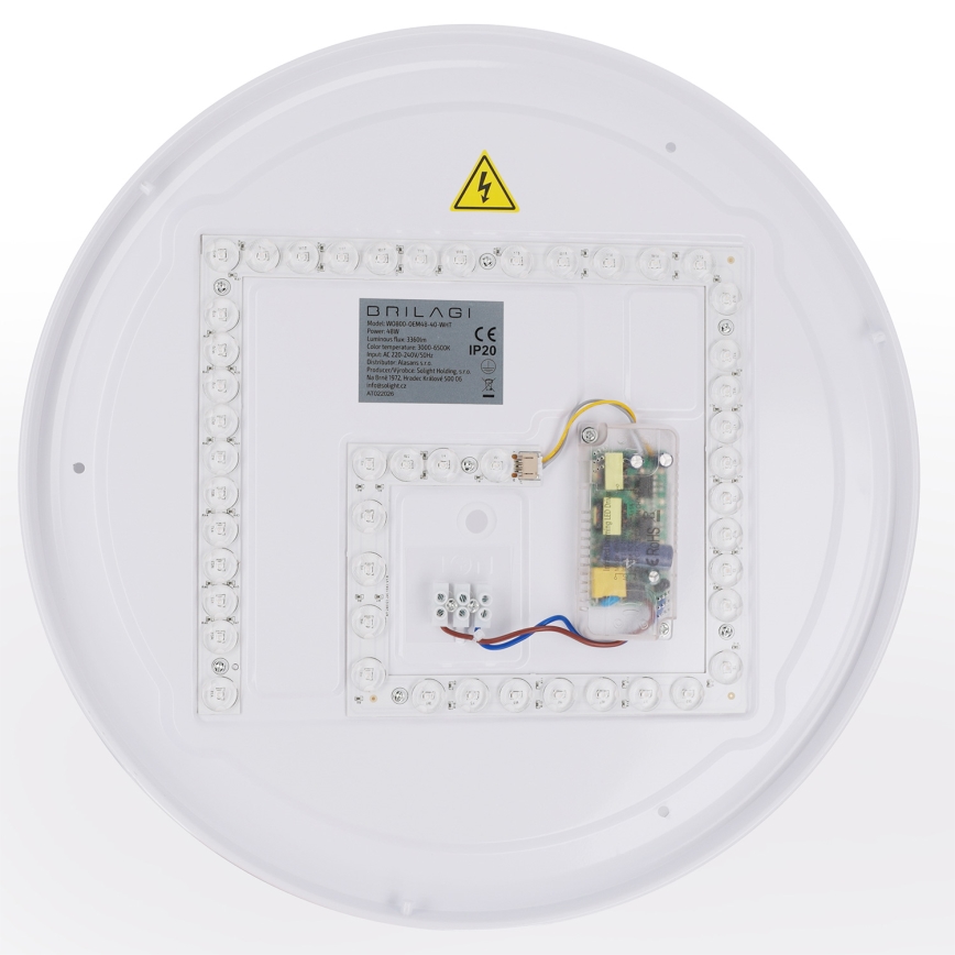 Brilagi - LED Dimmable Ceiling Light WALDO LED/48W/230V 3000-6500K Ø40 cm White/Silver + Remote Control