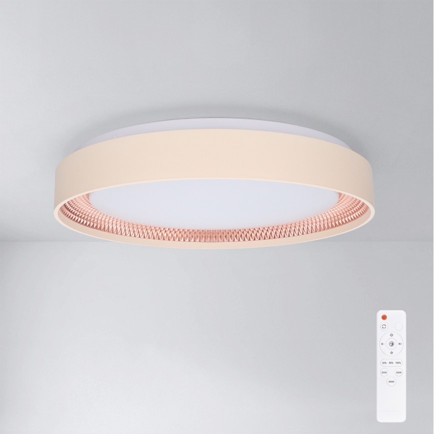 Brilagi - Dimmable LED ceiling light WALDO LED/48W/230V 3000-6500K Ø 40 cm beige/gold + remote control
