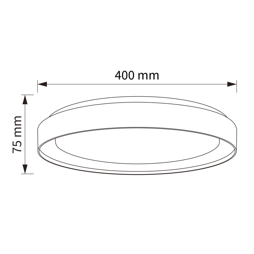 Brilagi - Dimmable LED ceiling light WALDO LED/48W/230V 3000-6500K Ø 40 cm beige/gold + remote control